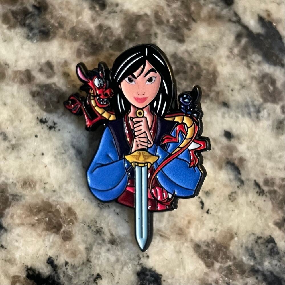 Mulan, Mushu & Cri-kee Metal Enamel Pin